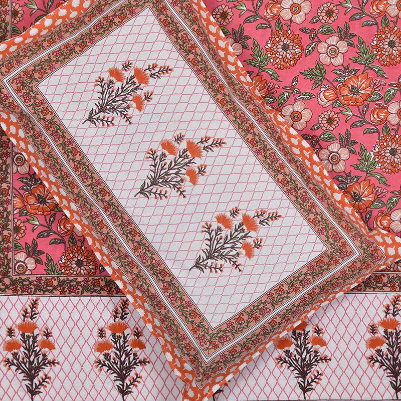 Buy Takshi Floral Bedsheet - Pink Bedsheets from Vaaree