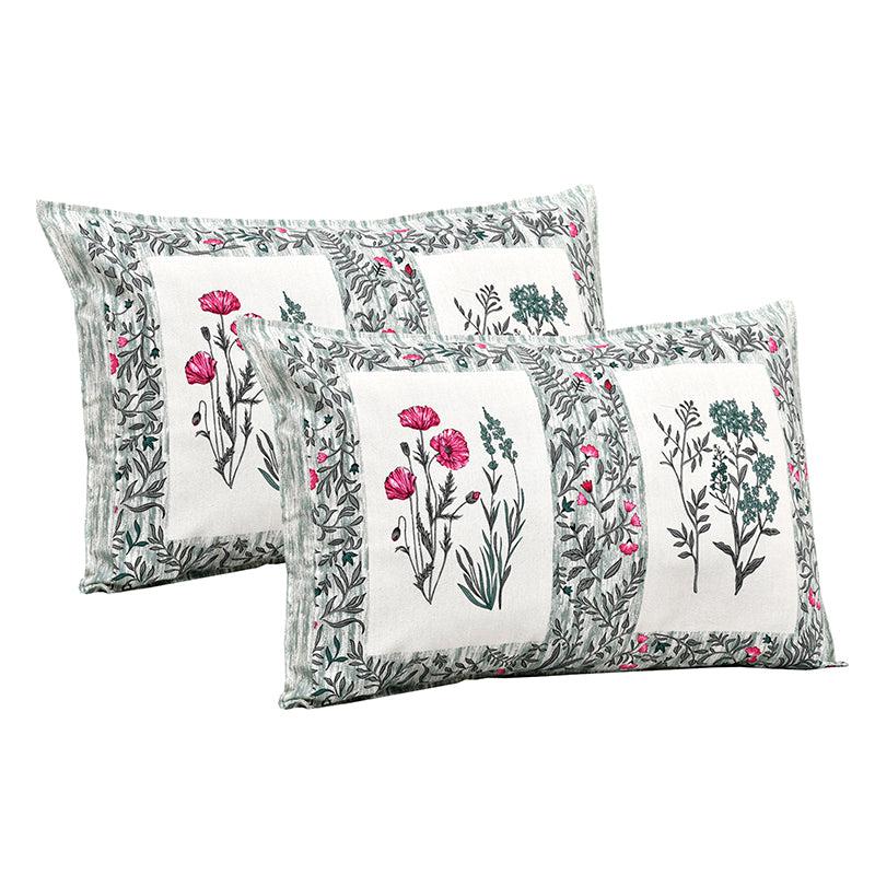 Buy Siddhi Floral Bedsheet - White,Grey Bedsheets from Vaaree