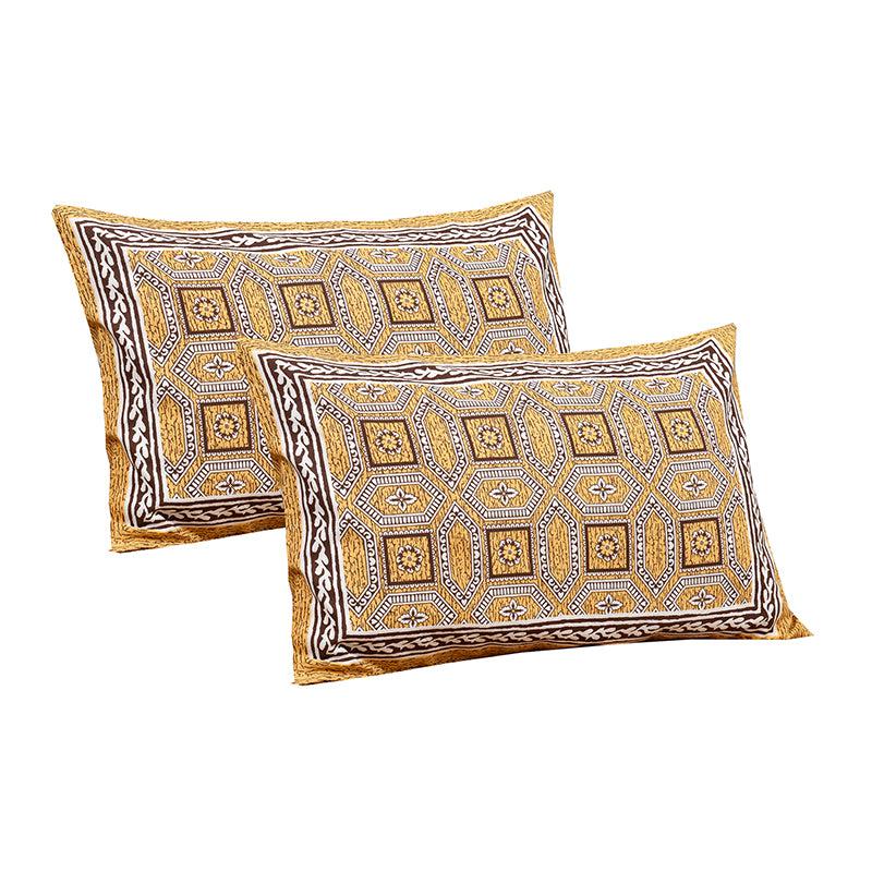 Buy Shara Ethnic Bedsheet - Yellow Bedsheets from Vaaree