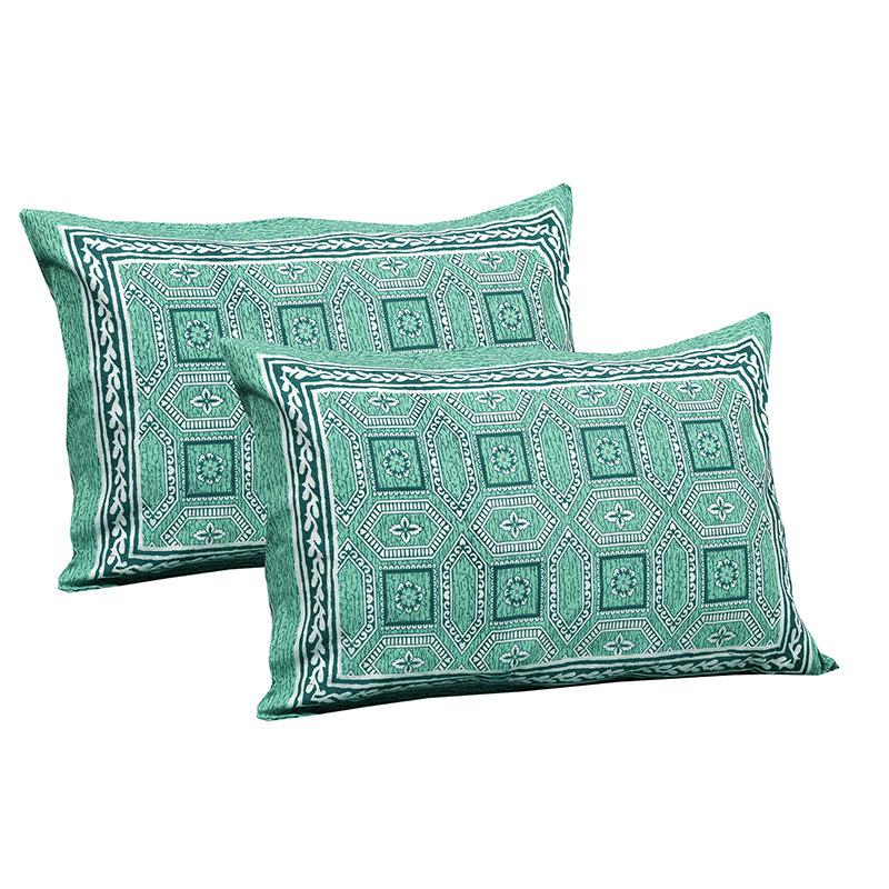 Buy Shara Ethnic Bedsheet - Green Bedsheets from Vaaree