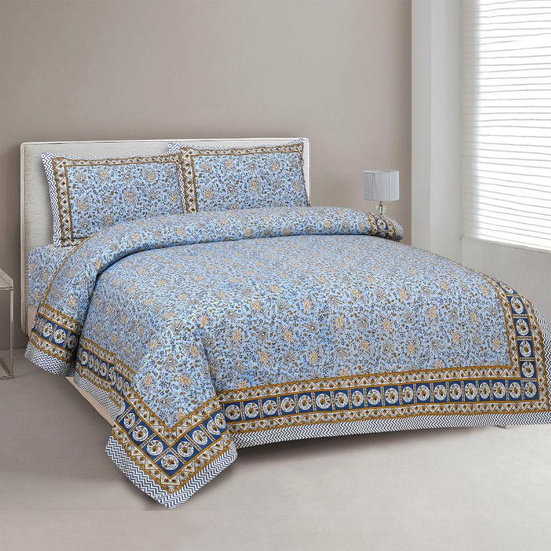 Buy Yagna Ethnic Bedsheet - Blue Bedsheets from Vaaree