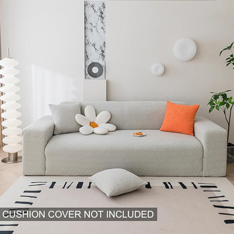 Buy Luna Jacquard Sofa Cover - Smoke Sofa Cover from Vaaree