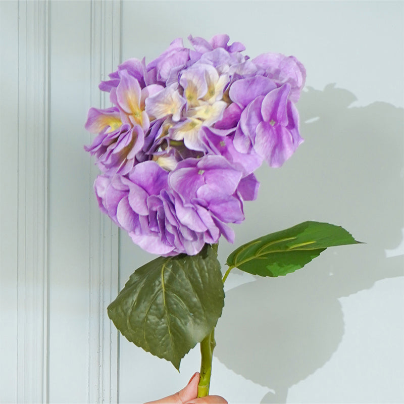 Buy Faux Autumn Hydrangea Flower Stick (Purple) - 25 CM Artificial Flowers from Vaaree