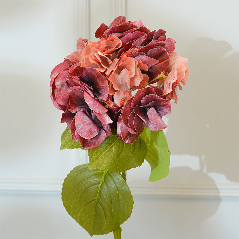 Buy Faux Autumn Hydrangea Flower Stick (Pink) - 25 CM Artificial Flowers from Vaaree