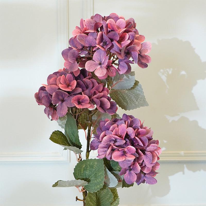 Buy Faux Autumn Panicle Hydrangea Flower Stick (Maroon) - 34 CM Artificial Flowers from Vaaree