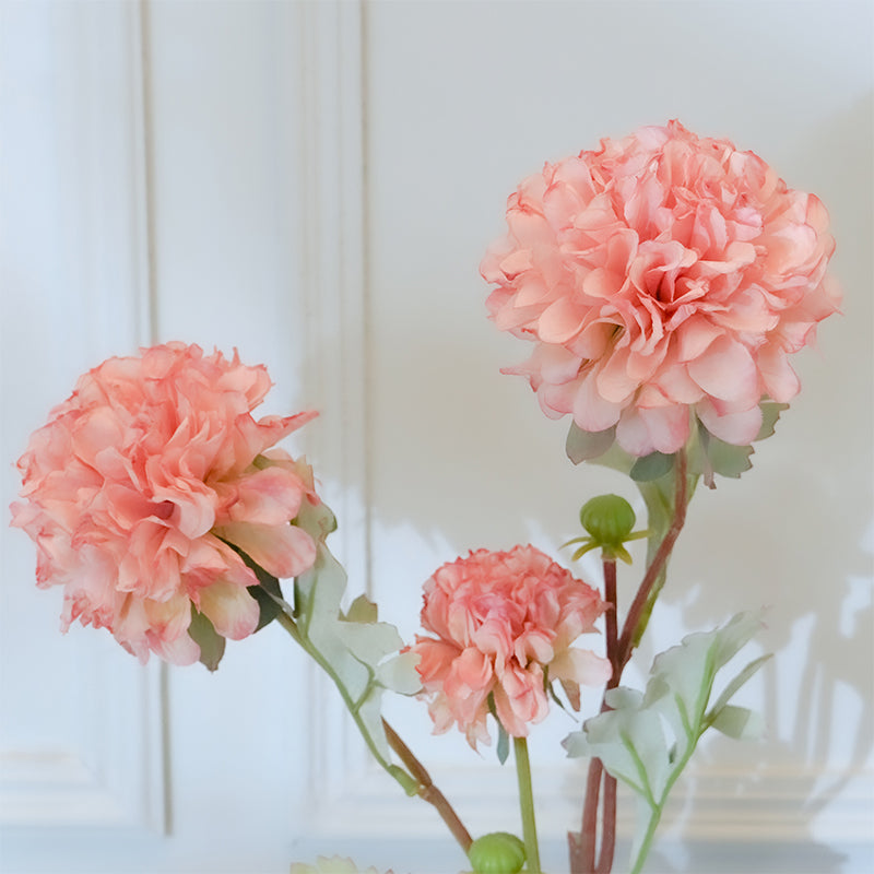 Buy Faux Ball Mum Chrysanthemum Flower Stick (Peach) - 28 CM Artificial Flowers from Vaaree