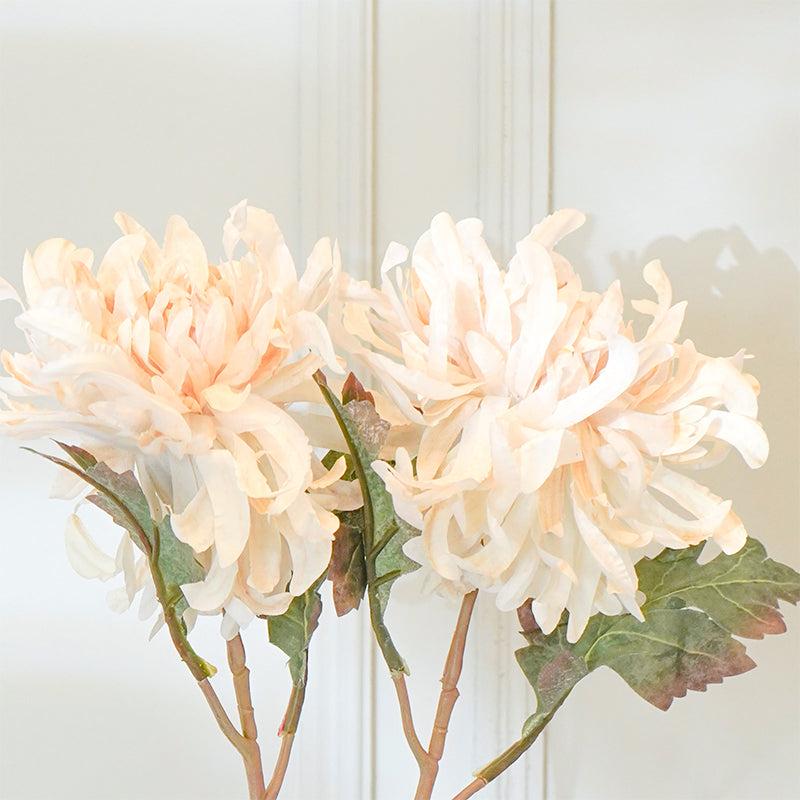 Buy Faux White Chrysanthemum Flower Stick (20 CM) - Set Of Two Artificial Flowers from Vaaree