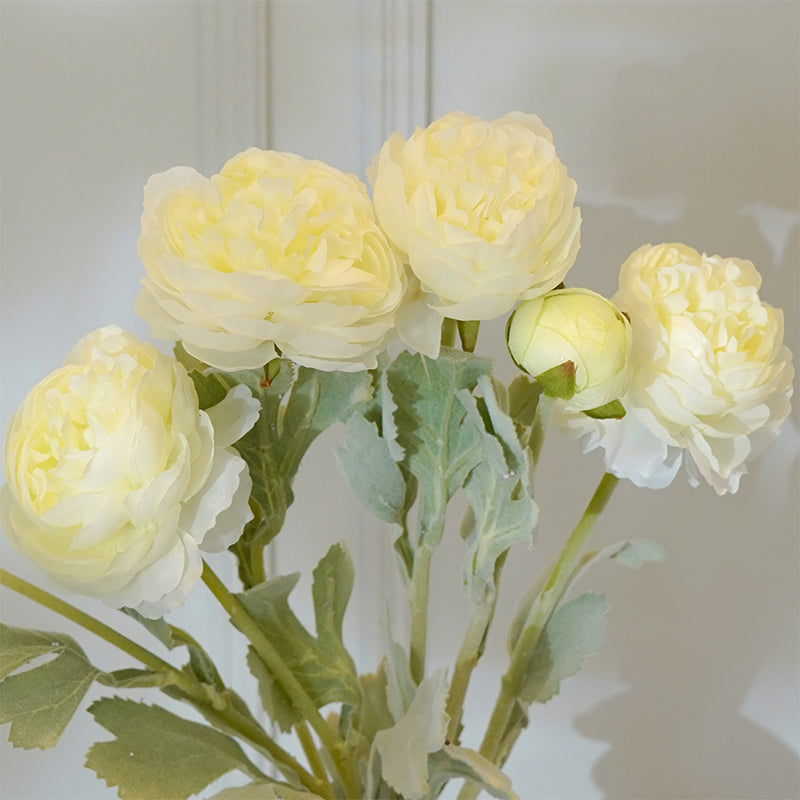 Buy Faux White Peony Flower Stick (20 CM) - Set Of Two Artificial Flowers from Vaaree