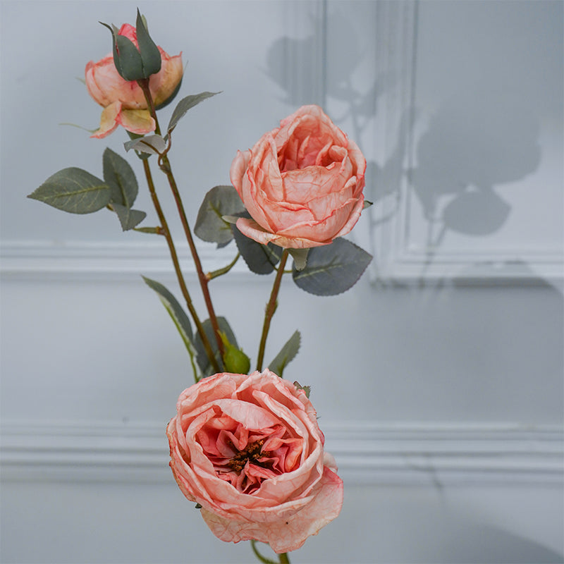 Buy Faux Round Peony Flower Stick (Peach) - 29 CM Artificial Flowers from Vaaree