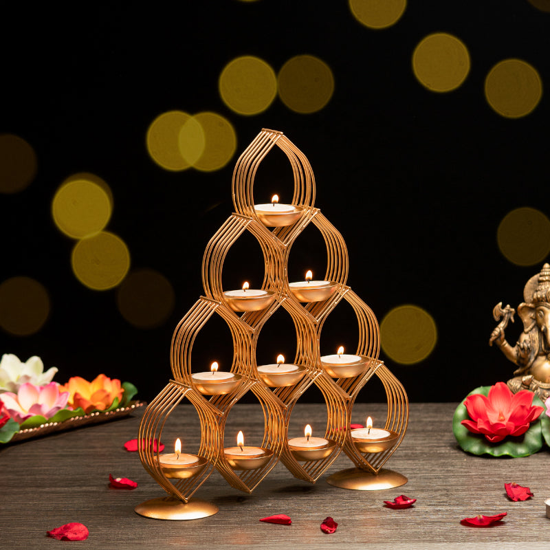 Buy Cassa Pyramid Tealight Candle Holder Candle Holders from Vaaree