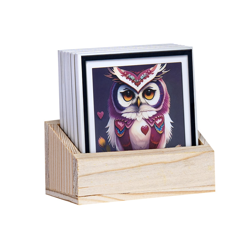 Coaster - Owl Gaze Coaster - Set Of Six