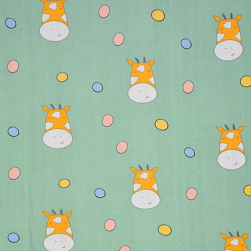 Buy Party Moo Kids Bedsheet - Emerald Green Bedsheets from Vaaree