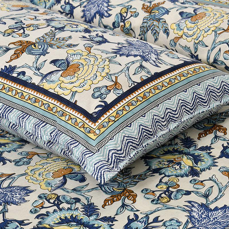 Buy Yukta Printed Bedsheet - Blue Bedsheets from Vaaree