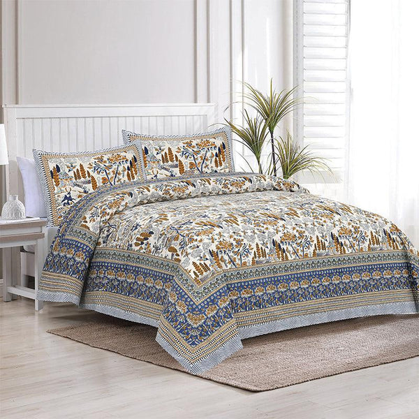 Buy Jimika Printed Bedsheet - Blue Bedsheets from Vaaree