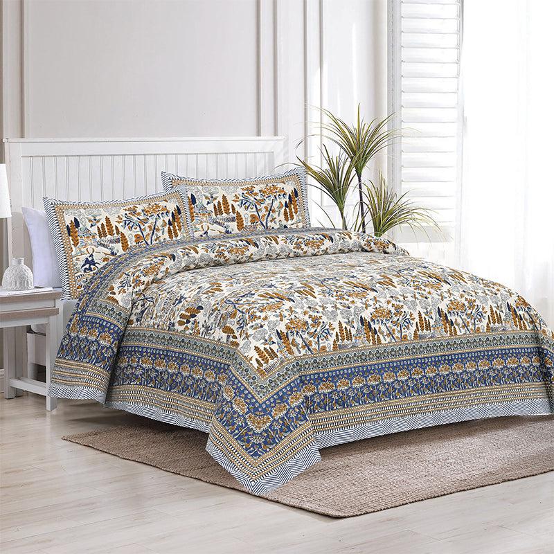 Buy Jimika Printed Bedsheet - Blue Bedsheets from Vaaree