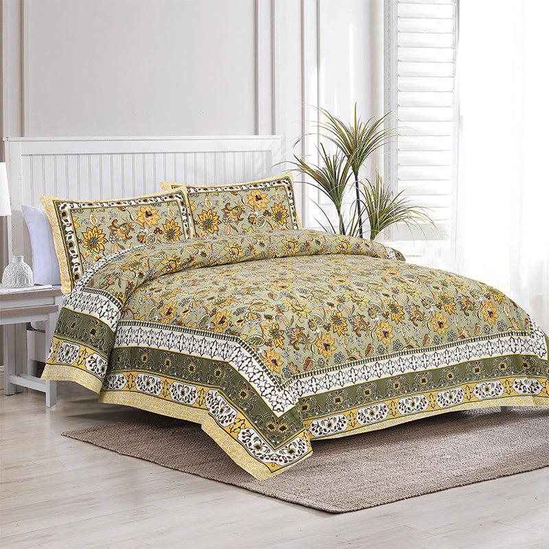 Buy Roomitaa Printed Bedsheet - Green Bedsheets from Vaaree