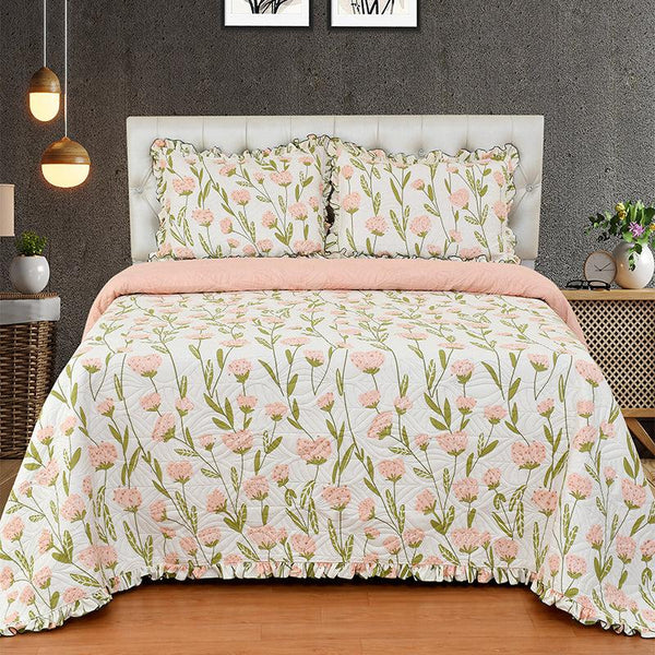 Buy Siriya Peach Bedcover Bedcovers from Vaaree