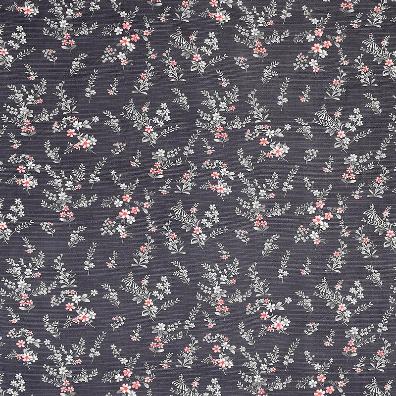 Bedsheets - Gilma Floral Bedsheet - Dark Grey