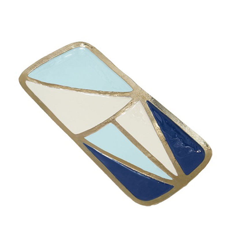 Buy Izen Geometric Platter - Blue Platter from Vaaree