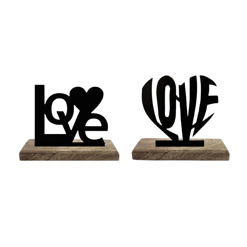 Buy Boundless Love Typography Showpiece - Set Of Two Showpieces from Vaaree