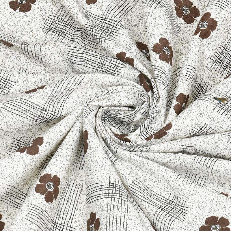 Buy Atticus Floral Bedsheet - Grey Bedsheets from Vaaree