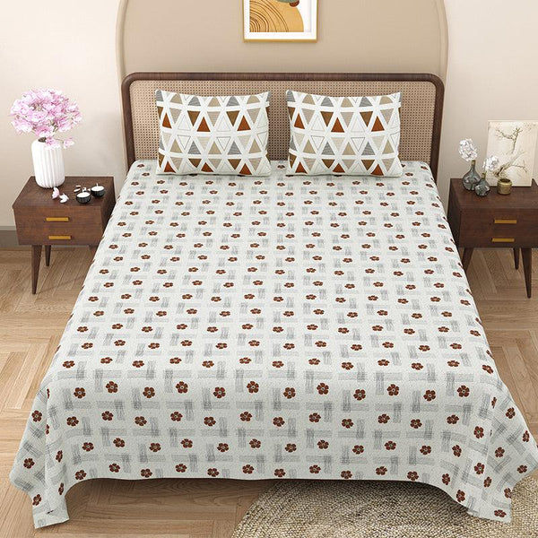 Buy Atticus Floral Bedsheet - Brown Bedsheets from Vaaree