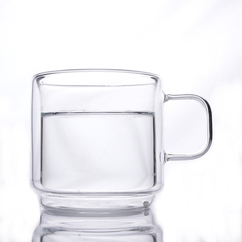 Mug & Tea Cup - Mato Double Wall Glass Cup (280 ML) - Set Of Six