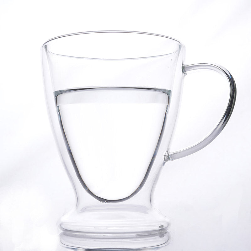 Mug & Tea Cup - Ayasha Double Wall Glass Cup (320 ML) - Set Of Four