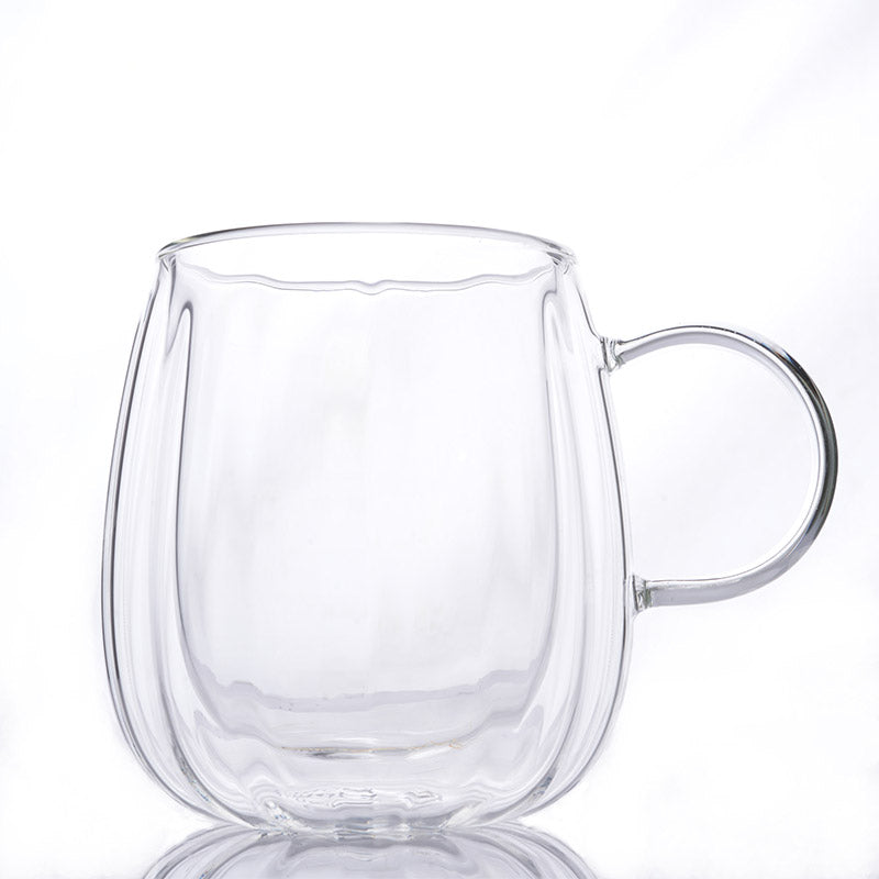 Mug & Tea Cup - Myun Double Wall Glass Cup (250 ML) - Set Of Two