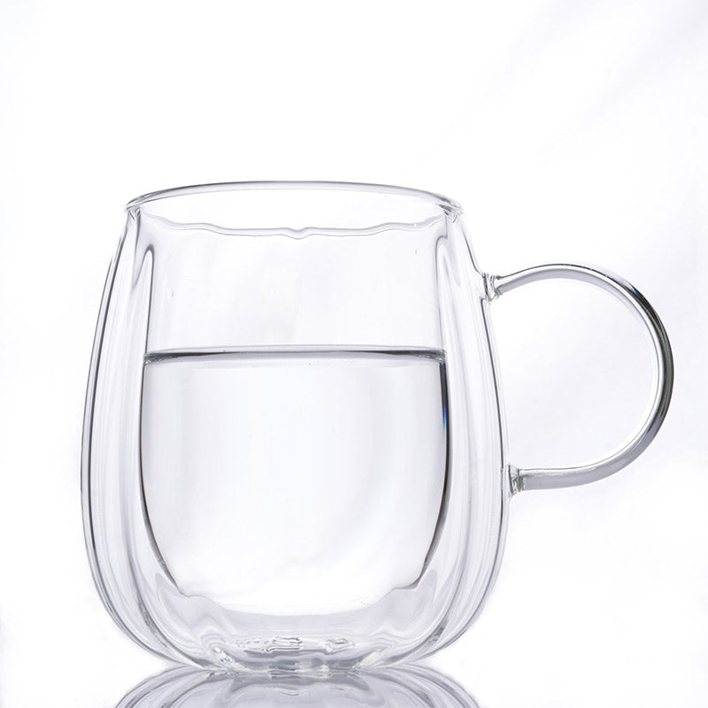 Mug & Tea Cup - Myun Double Wall Glass Cup (250 ML) - Set Of Four