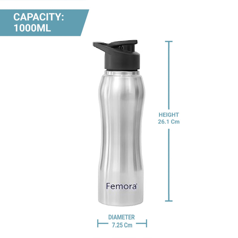 Bottle - Glida Sipper Thermosteel Water Bottle (1000 ML) - Set Of Two