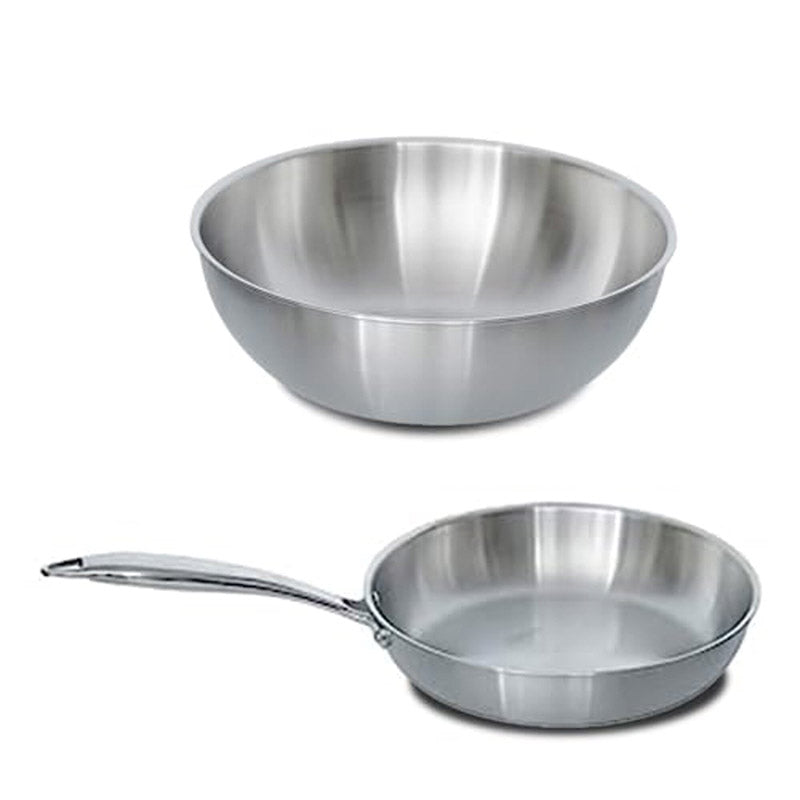 Buy Adela Stainless Steel Tasla & Frying Pan - Two Piece Set Cookware Sets from Vaaree