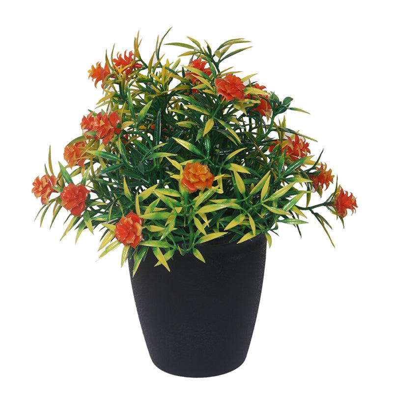 Buy Faux Red Midnight Fire Orange Plant With Pot Artificial Plants from Vaaree