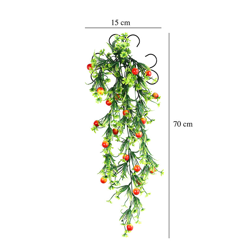 Artificial Plants - Faux Apple Vine With Metal Wall Stand