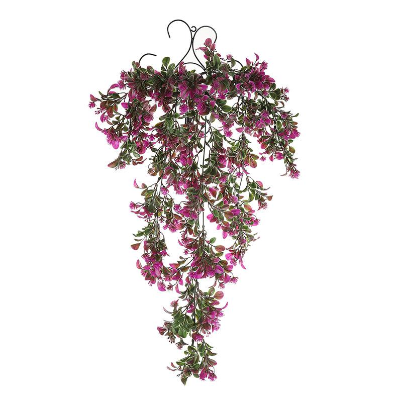 Buy Faux Purple Flower Vine With Metal Wall Stand Artificial Plants from Vaaree