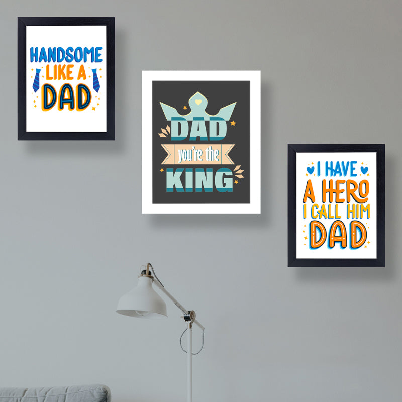 Wall Art & Paintings - Dad King Wall Art - Set Of Three