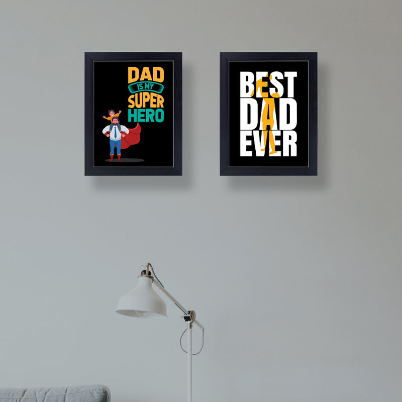 Wall Art & Paintings - Super Hero Dad Wall Art - Set Of Two