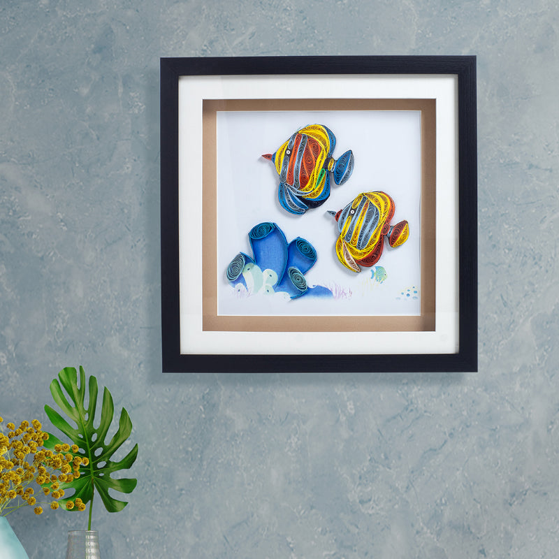 Wall Art & Paintings - Rainbow Fishy Handcrafted Wall Art