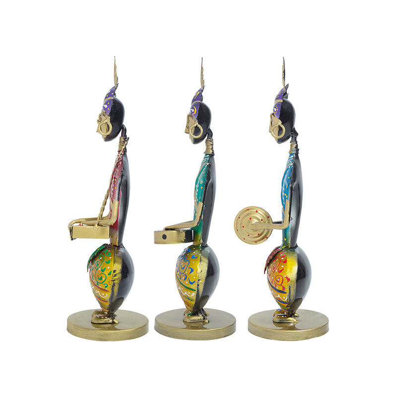 Buy Mela Handcrafted Folk Music Showpiece - Set Of Three Showpieces from Vaaree