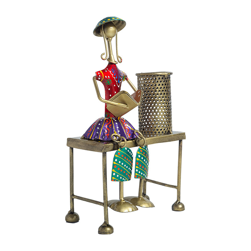 Pen Stand - Rural Lady Stationary Stand