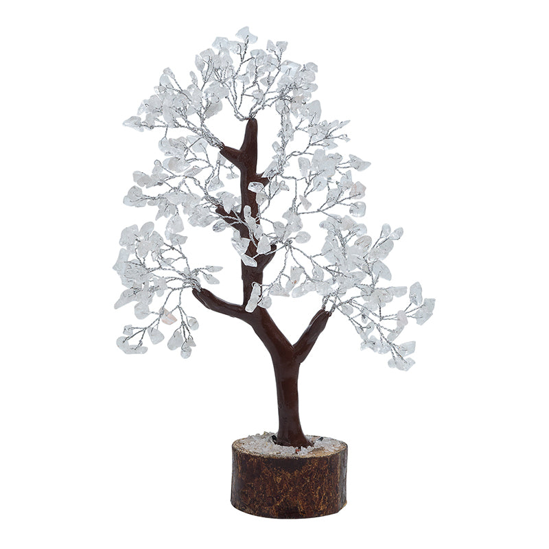 Showpieces - Prospera Handcrafted Agate Stone Tree Showpiece -White