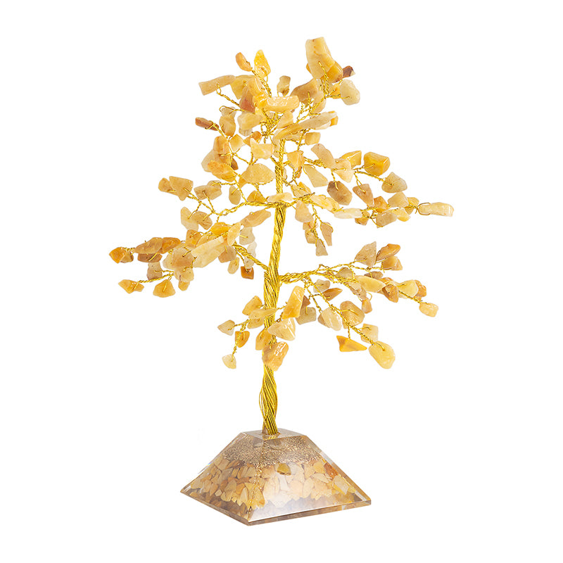 Buy Chi Flow Handcrafted Agate Stone Tree Showpiece - Yellow Showpieces from Vaaree