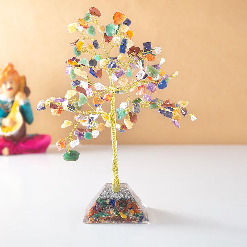 Buy Chi Flow Handcrafted Agate Stone Tree Showpiece - Multicolor Showpieces from Vaaree