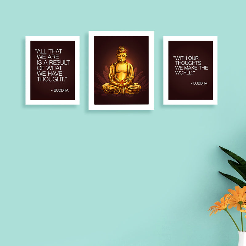 Wall Art & Paintings - Buddha Tranquil Wall Art - Set Of Three