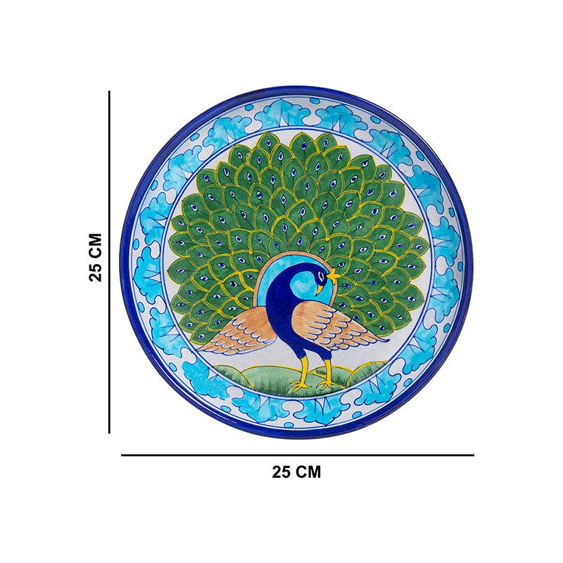 Wall Accents - Mayoora Blue Ceramic Wall Plate