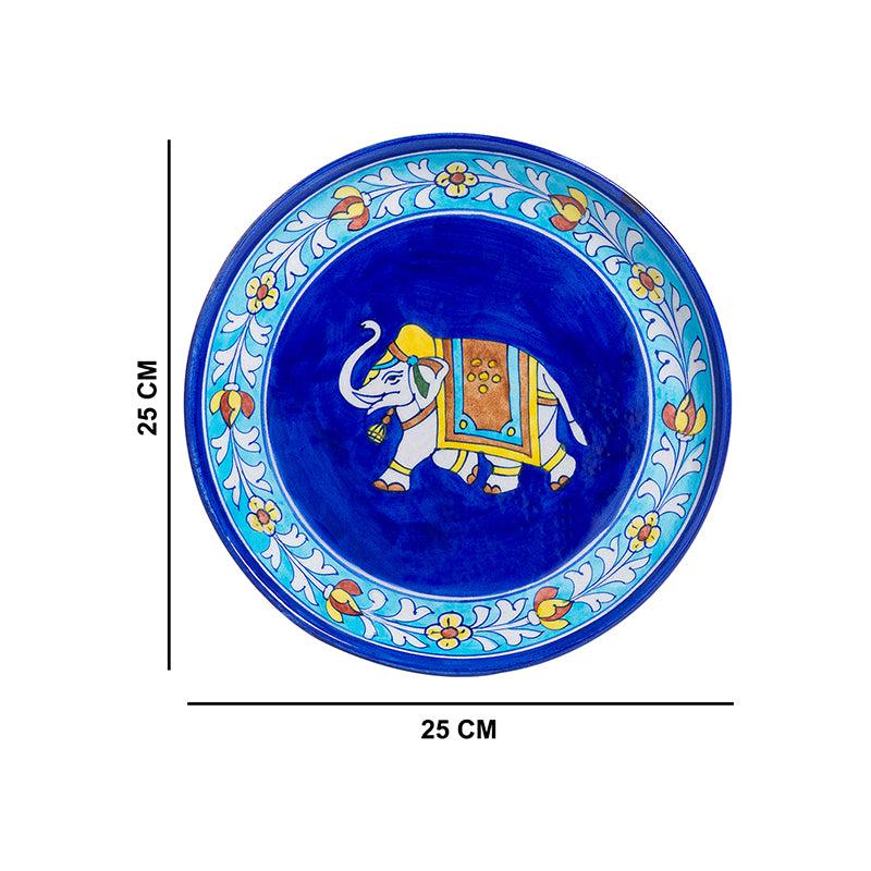 Wall Accents - Gajendra Ceramic Decorative Wall Plate - Blue