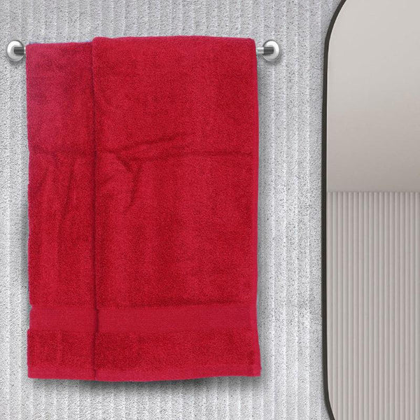 Buy Miorah Hand Towel (Red) - Set Of Two Hand & Face Towels from Vaaree