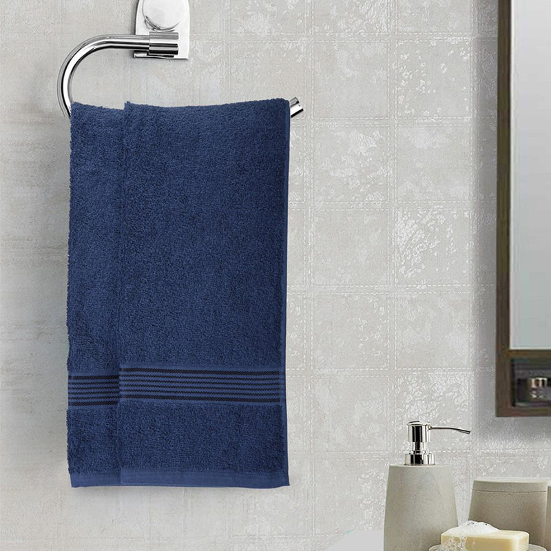 Buy Eva Quick Dry Hand Towel (Navy Blue) - Set Of Two Hand & Face Towels from Vaaree