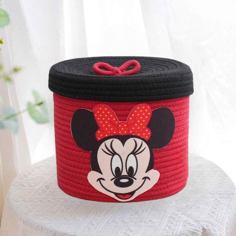 Storage Basket - Minnie Smile Natural Fiber Kids Storage Basket