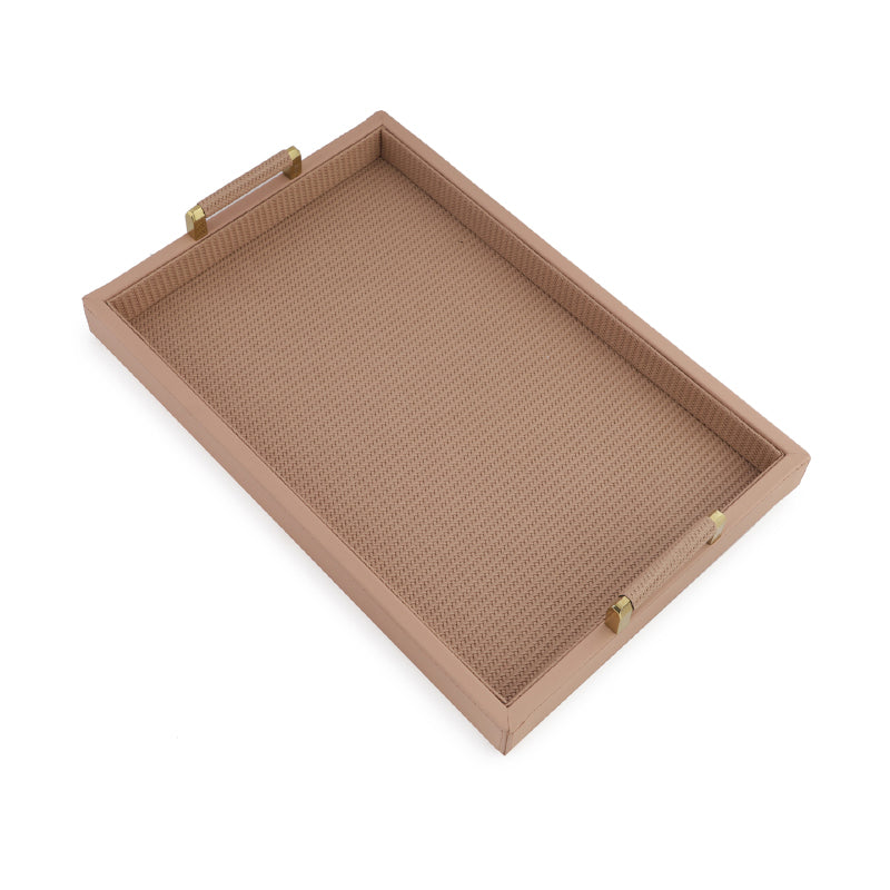 Serving Tray - Resho Vegan Leather Serving Tray - Brown